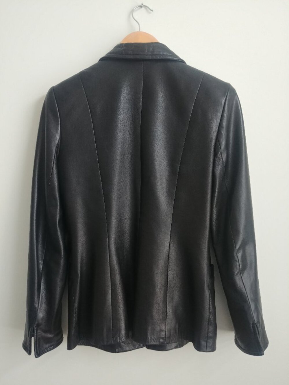 Vintage Danier made in Canada soft genuine leather black jacket size P - Picture 3 of 16